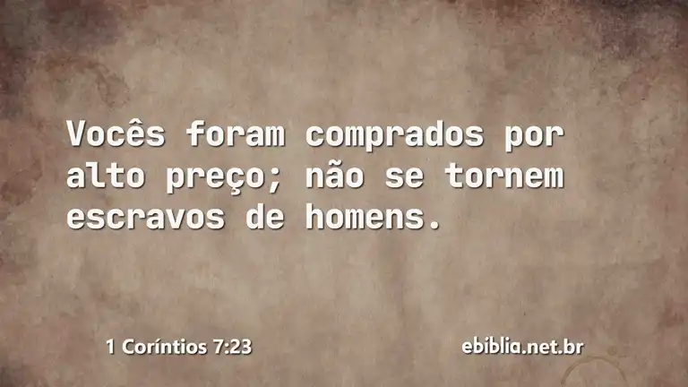 1 Coríntios 7:23