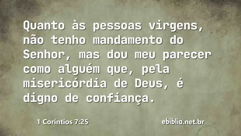 1 Coríntios 7:25