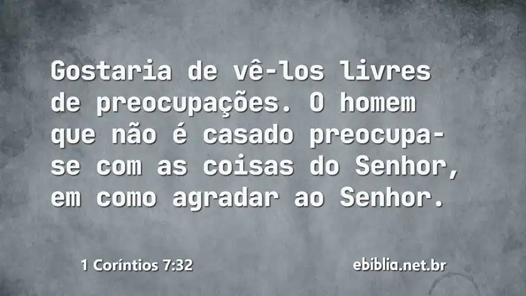 1 Coríntios 7:32