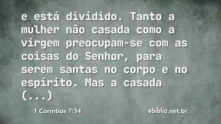 1 Coríntios 7:34