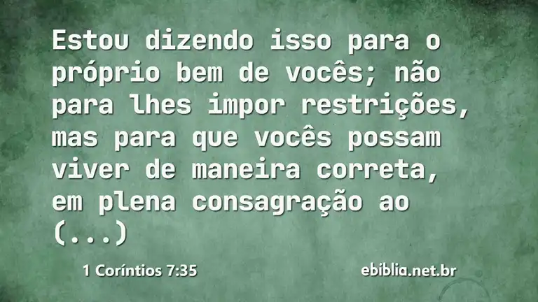 1 Coríntios 7:35