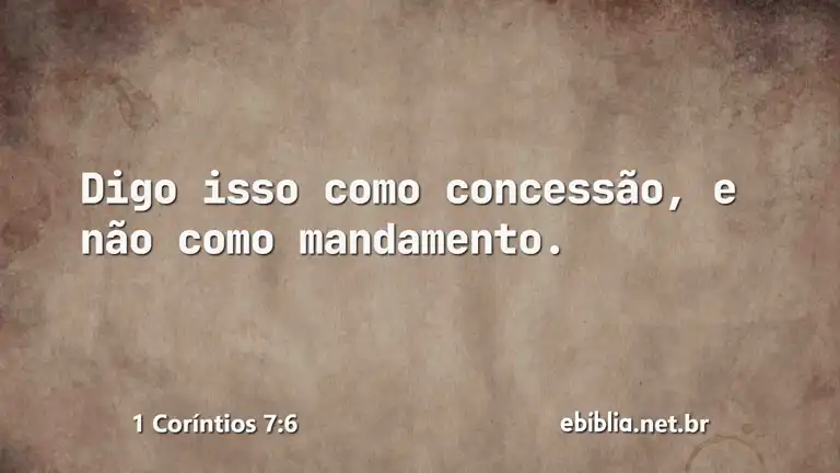 1 Coríntios 7:6