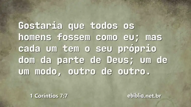 1 Coríntios 7:7