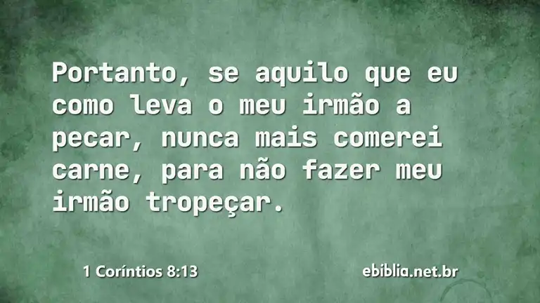 1 Coríntios 8:13