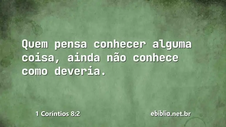 1 Coríntios 8:2