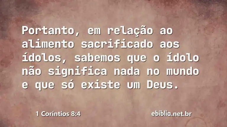 1 Coríntios 8:4