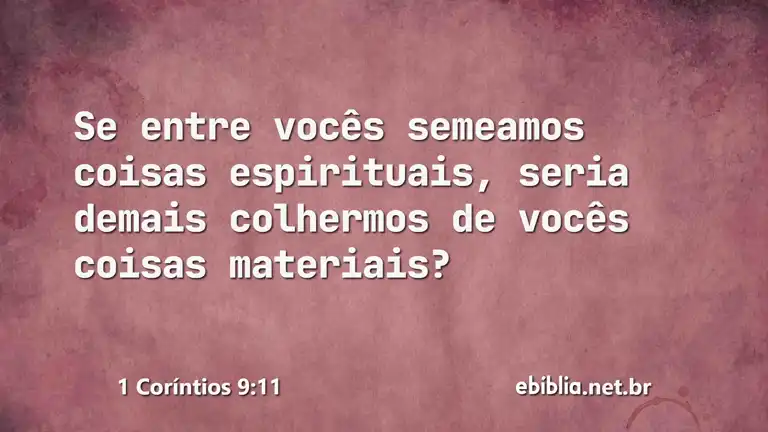 1 Coríntios 9:11