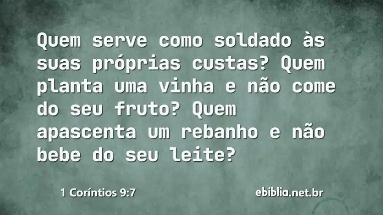 1 Coríntios 9:7