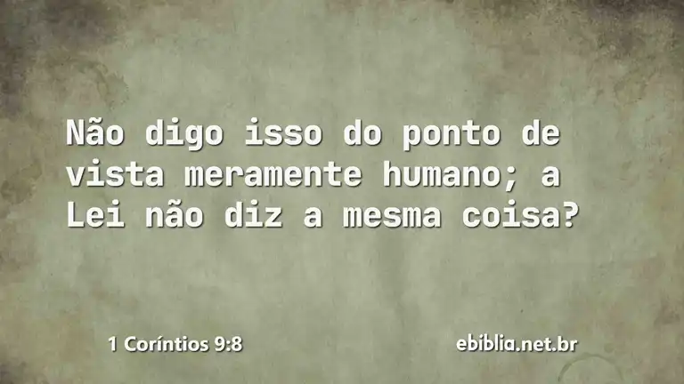 1 Coríntios 9:8