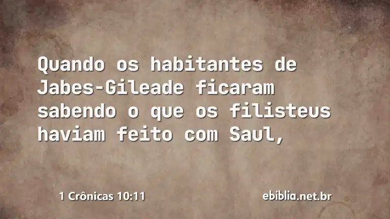 1 Crônicas 10:11