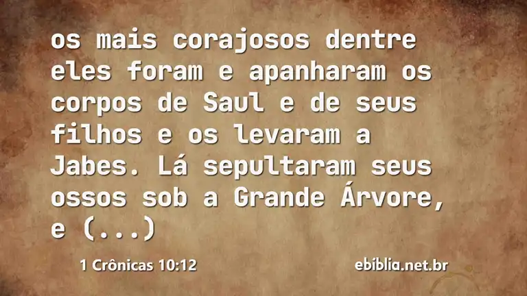 1 Crônicas 10:12