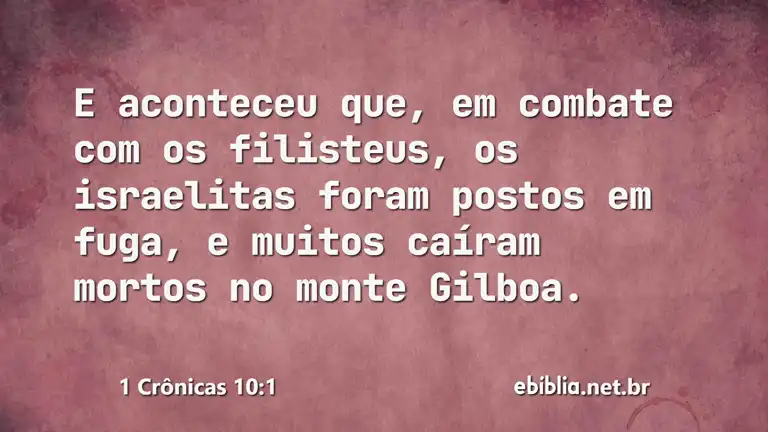 1 Crônicas 10:1