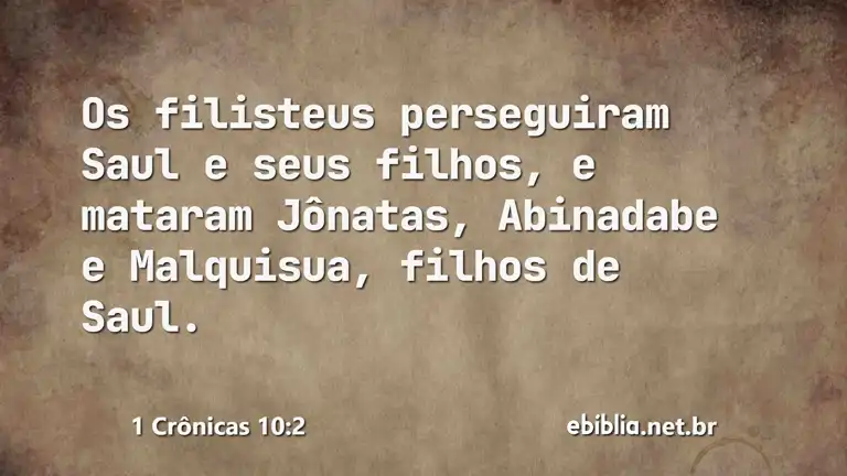 1 Crônicas 10:2