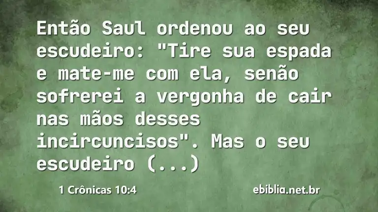 1 Crônicas 10:4