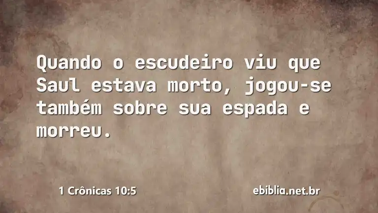 1 Crônicas 10:5