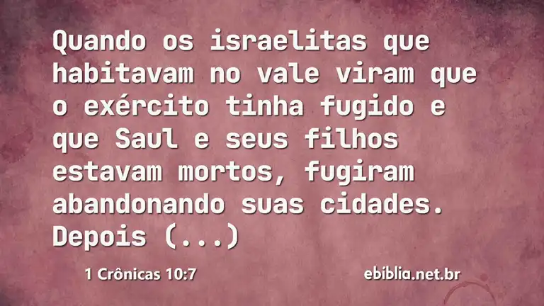 1 Crônicas 10:7