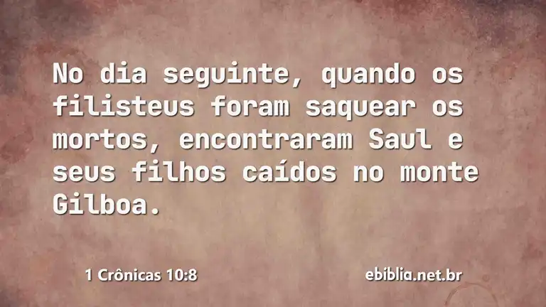 1 Crônicas 10:8