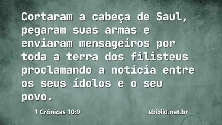 1 Crônicas 10:9