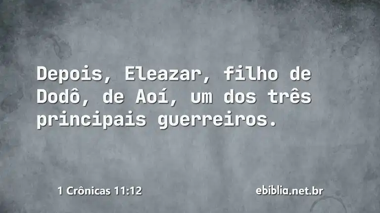 1 Crônicas 11:12