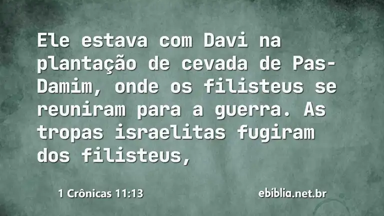 1 Crônicas 11:13