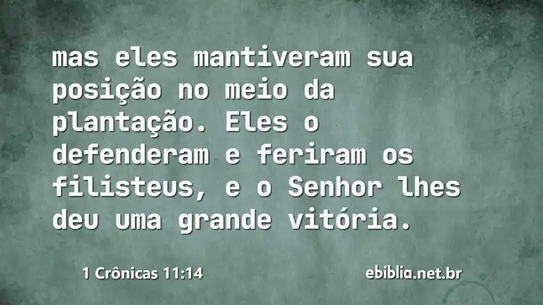 1 Crônicas 11:14