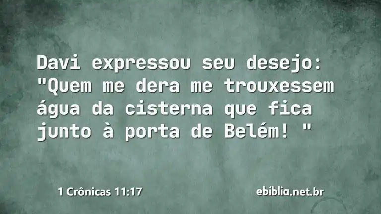 1 Crônicas 11:17