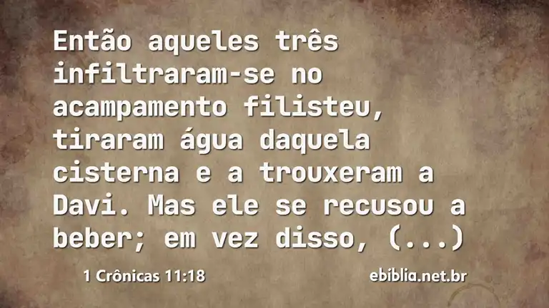 1 Crônicas 11:18