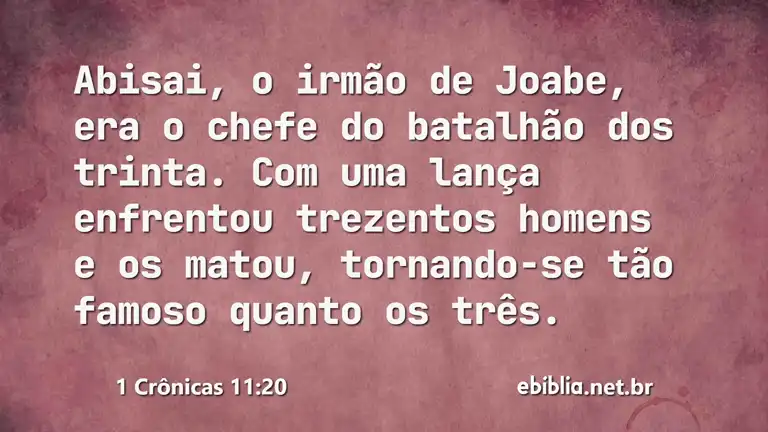 1 Crônicas 11:20