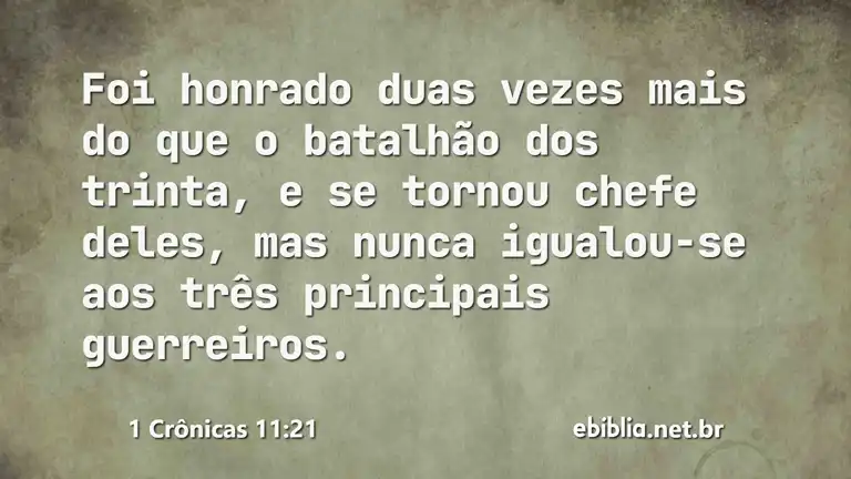 1 Crônicas 11:21