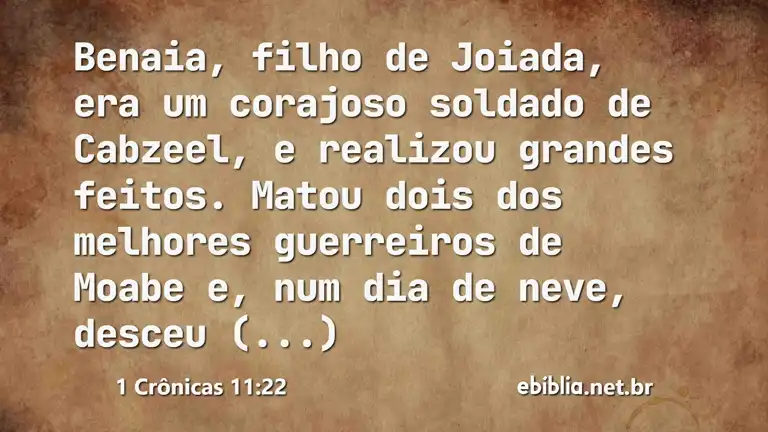 1 Crônicas 11:22