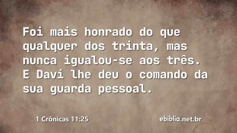 1 Crônicas 11:25