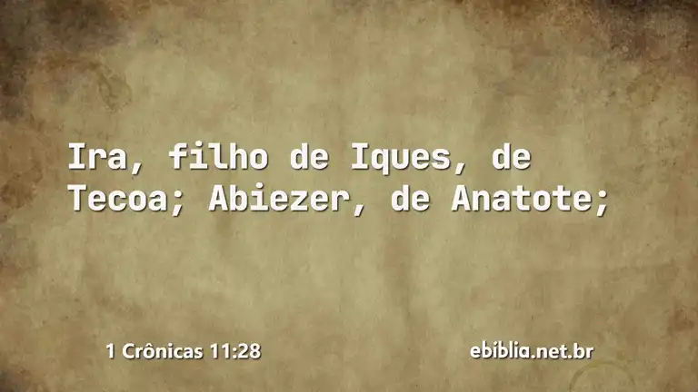 1 Crônicas 11:28