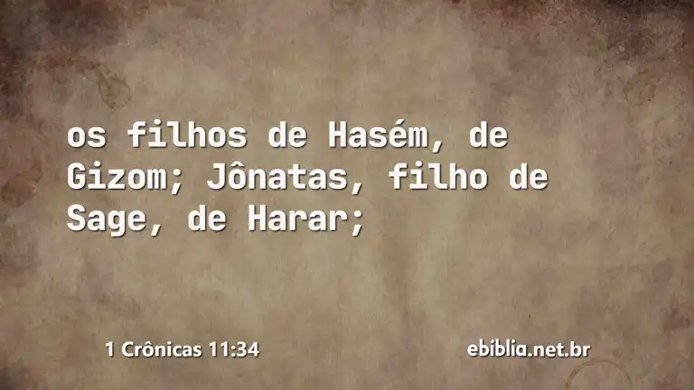 1 Crônicas 11:34