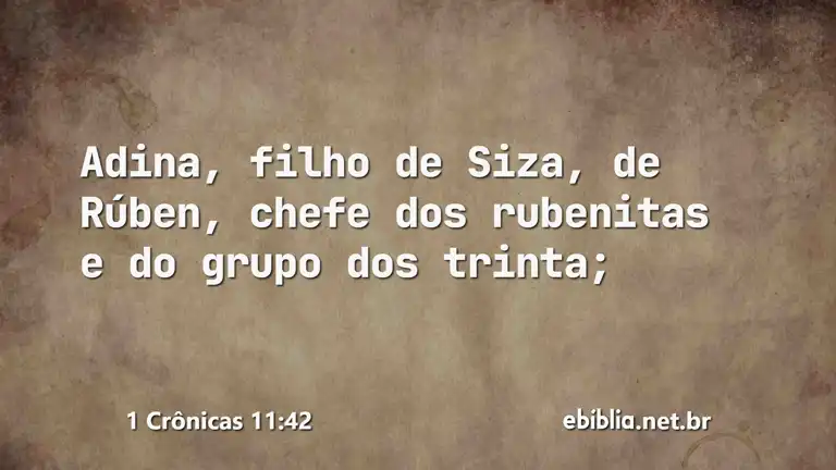 1 Crônicas 11:42