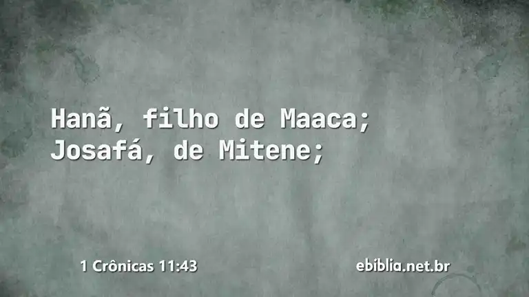 1 Crônicas 11:43