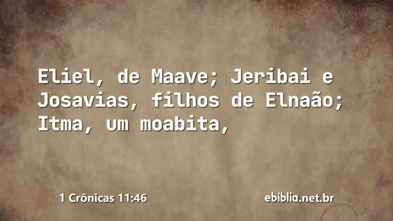 1 Crônicas 11:46