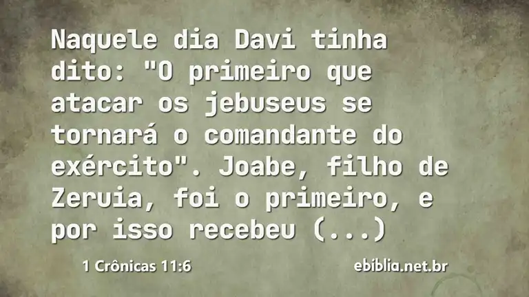 1 Crônicas 11:6