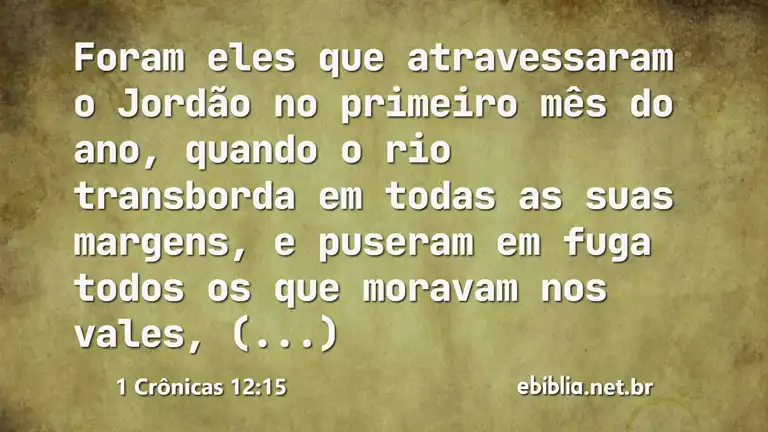 1 Crônicas 12:15