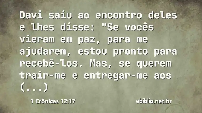 1 Crônicas 12:17