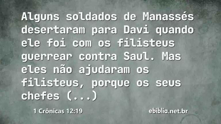 1 Crônicas 12:19