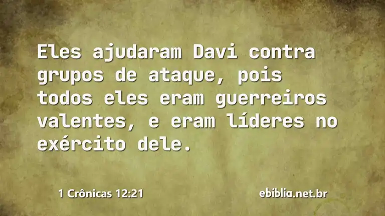 1 Crônicas 12:21