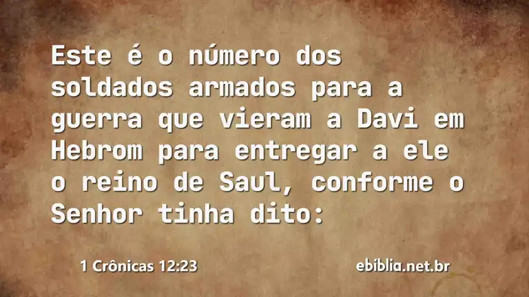 1 Crônicas 12:23