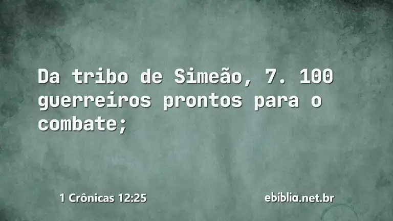 1 Crônicas 12:25