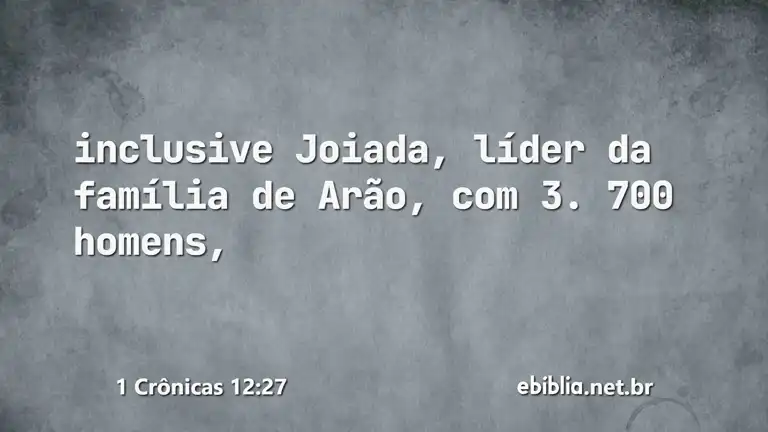 1 Crônicas 12:27