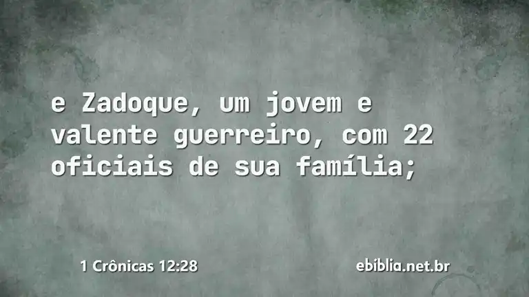 1 Crônicas 12:28