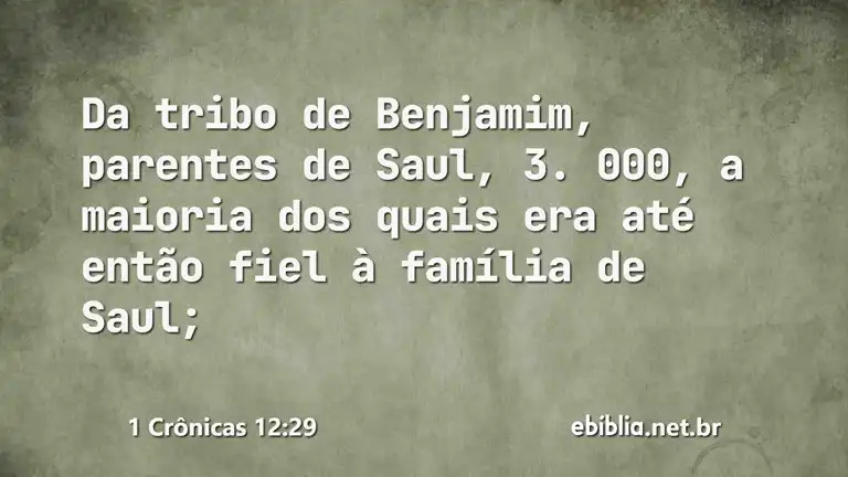 1 Crônicas 12:29