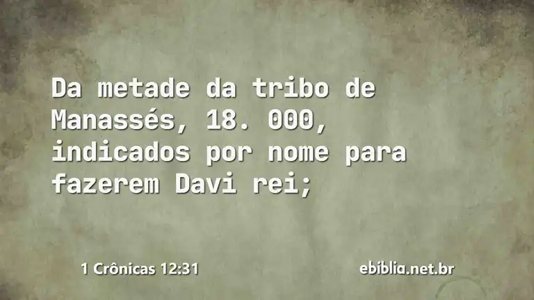 1 Crônicas 12:31