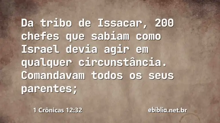 1 Crônicas 12:32