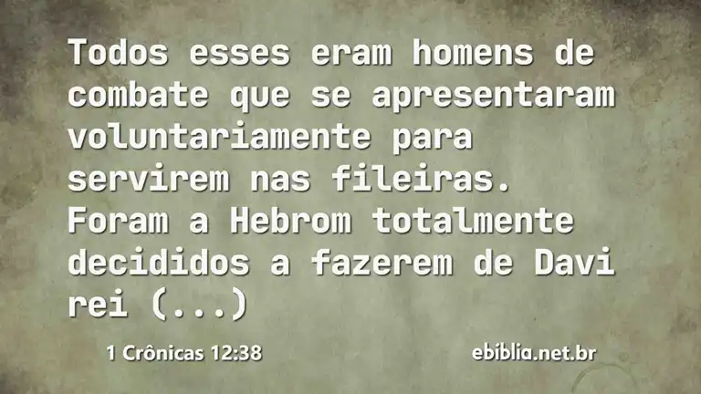 1 Crônicas 12:38