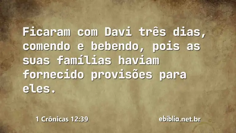 1 Crônicas 12:39